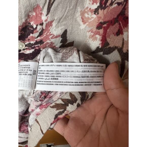 Abercrombie & Fitch The A&F Summer Linen Blend Floral Button Up Size XS - Picture 5 of 7
